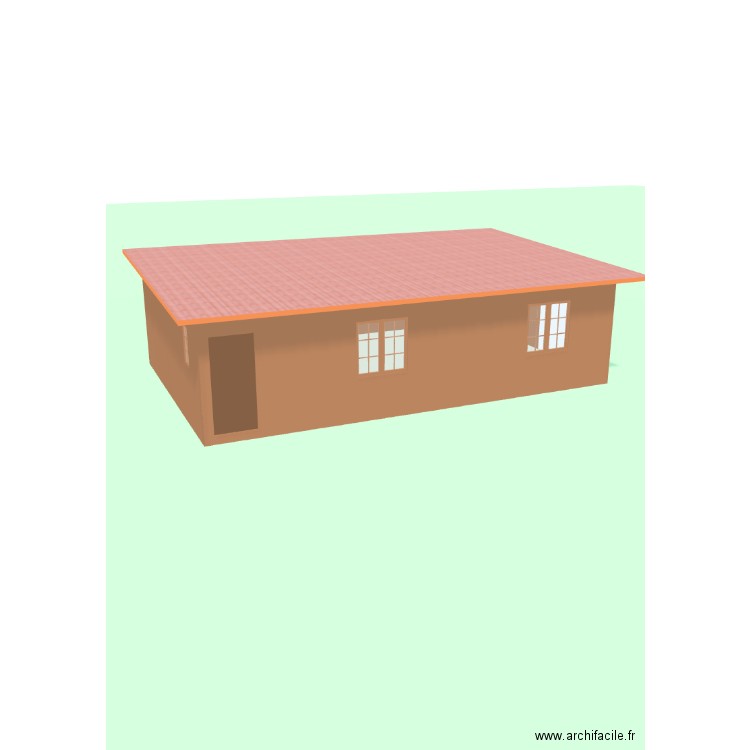 Dépendance. Plan de 2 pièces et 60 m2