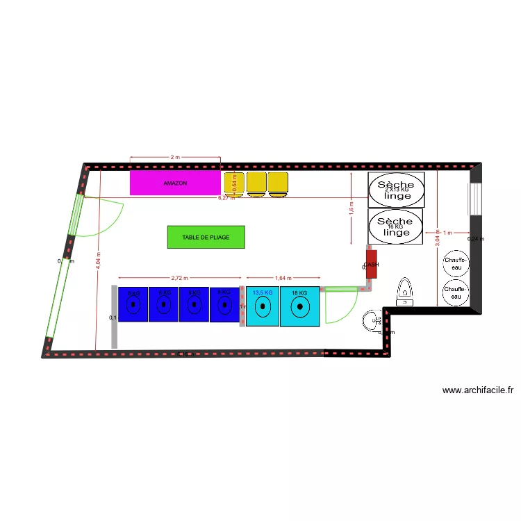 Laverie Marietton . Plan de 