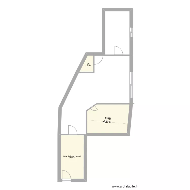 Bureau 6. Plan de 3 et 25 m² Bureau 6. Plan de 3 et 25 m²