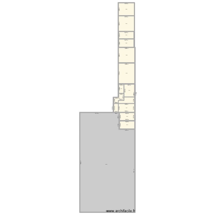 Ateliers communautaires. Plan de 14 pièces et 933 m2