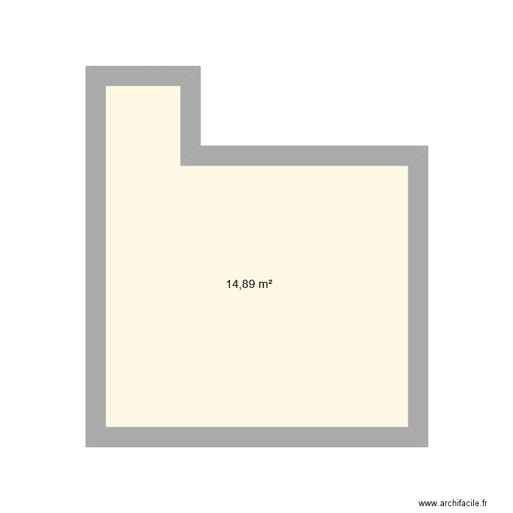 bureau luc hk. Plan de 1 pièce et 15 m2