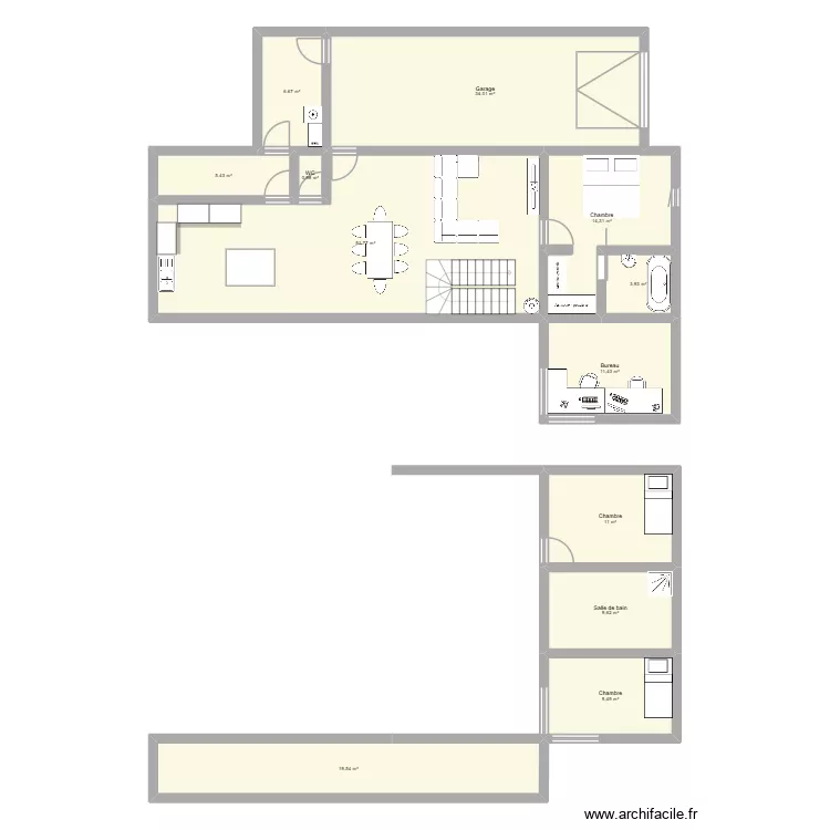 Maison v2 AA. Plan de 12 pièces et 178 m²