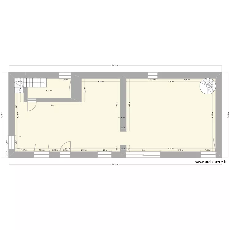 Maison Tourneur - RDC 2. Plan de 2  et 107 m²