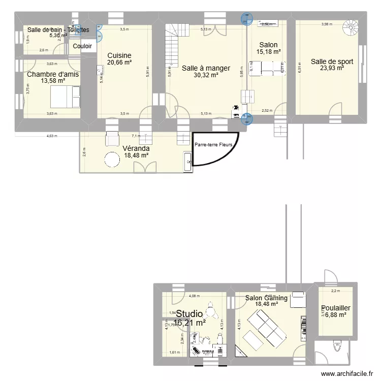 Future maison. Plan de 11 et 170 m² Future maison. Plan de 11 et 170 m²