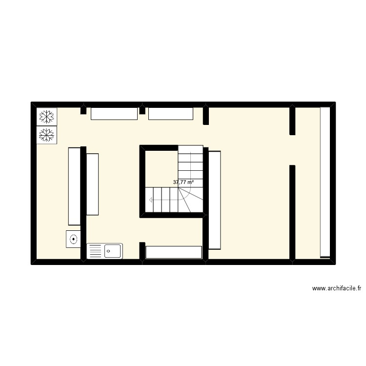 INIMA SOUS-SOL. Plan de 1 pièce et 38 m2
