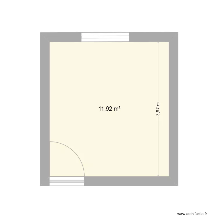Naddou. Plan de 1 Pièce et 12 m² Naddou. Plan de 1 Pièce et 12 m²
