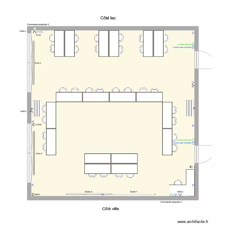 Salle Oxyg&egrave;ne ( Conf&eacute;rence 1). Plan de 