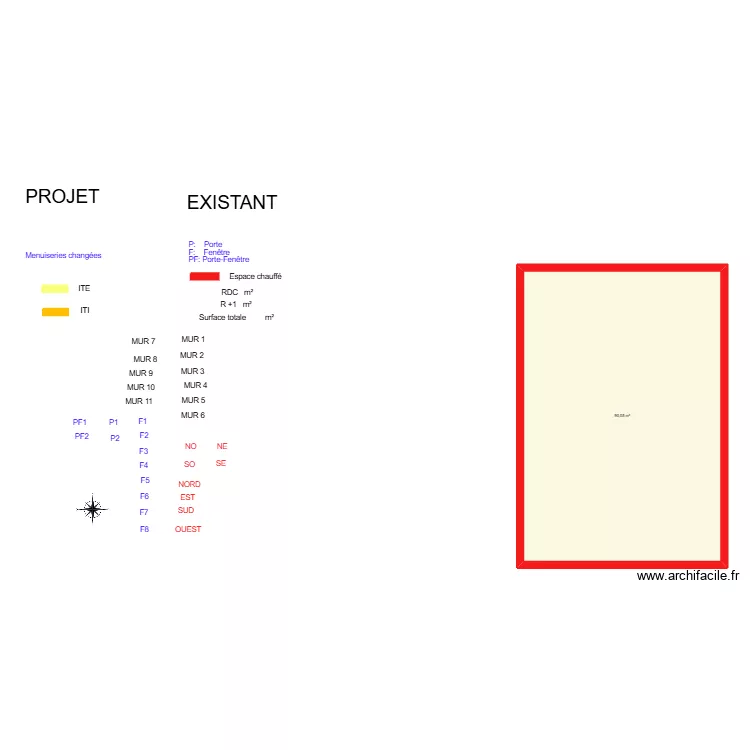 GIRAULT_ Existant. Plan de 7 et 139 m² GIRAULT_ Existant. Plan de 7 et 139 m²