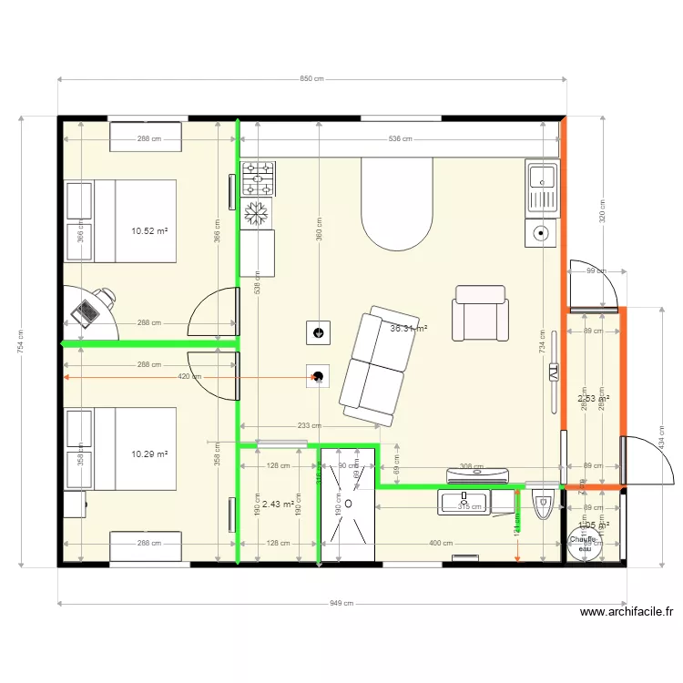 ALAIN &eacute;tage DEFINITIF. Plan de 