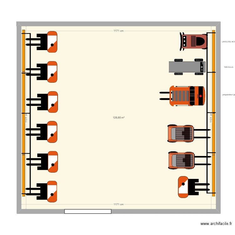 SDC AUXIANE ST VULBAS LOCAL EXISTANT. Plan de 1 pièce et 129 m2