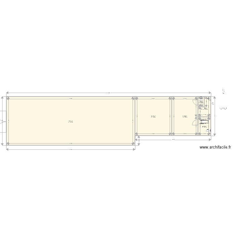 wc toilette. Plan de 6 pièces et 219 m2