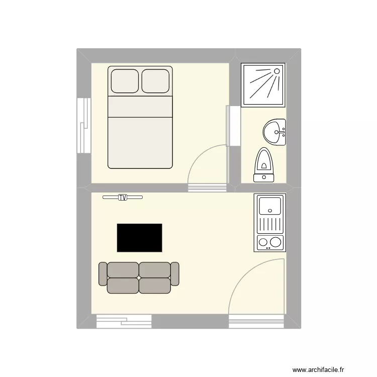 bondo2. Plan de 3  et 15 m²