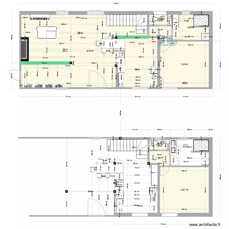 RDC charpente 5 mars 2024 cuisine demont&eacute;e. Plan de 