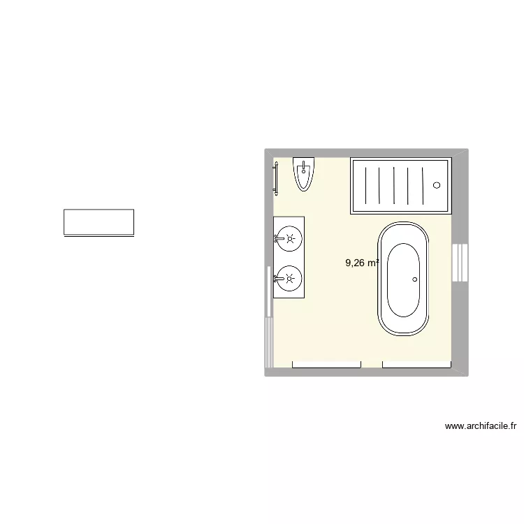 Salle de bain 2. Plan de 