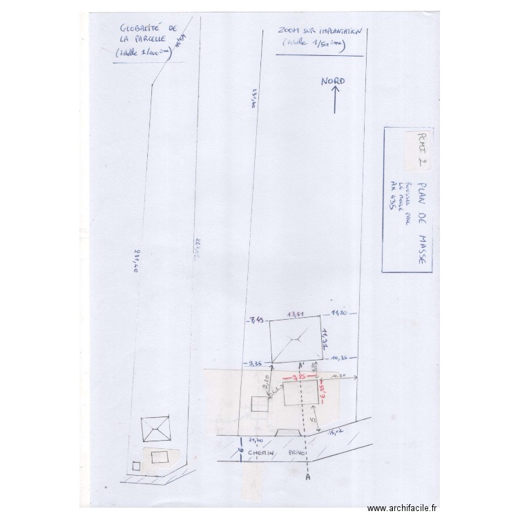 ROUSSEL PLAN DE MASSE 2. Plan de 0 pièce et 0 m2