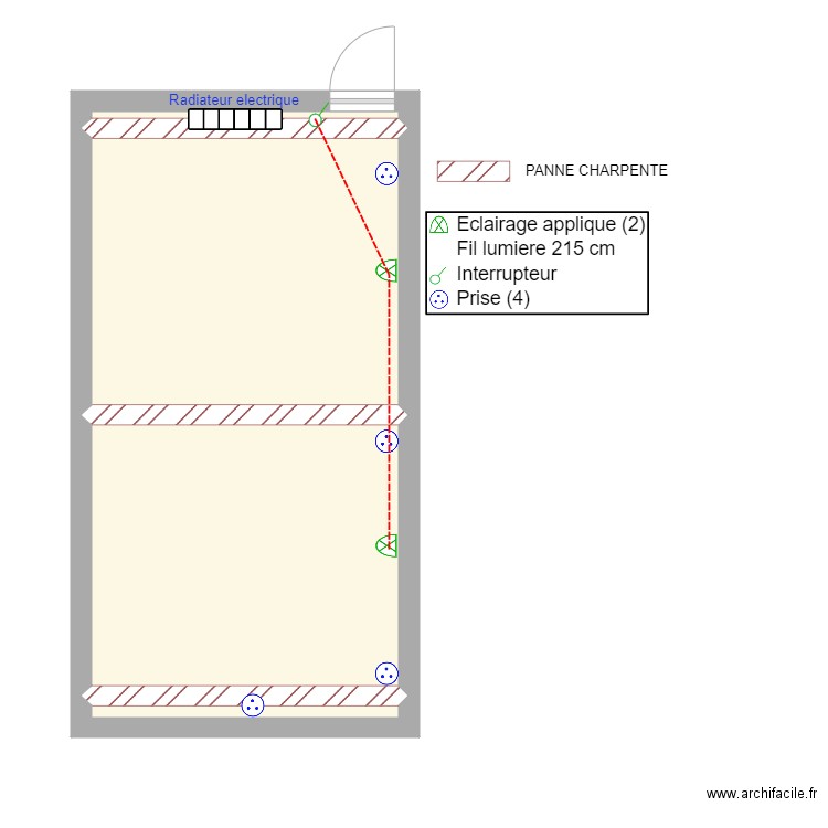 credit agricole GRENIER. Plan de 4 pièces et 26 m2