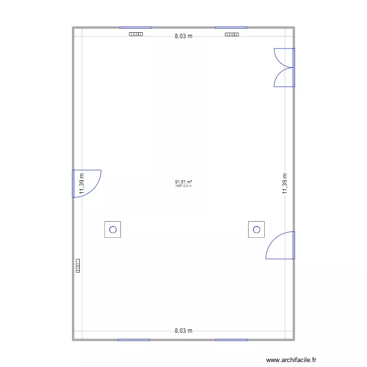 Salle Autingues Echelle. Plan de 