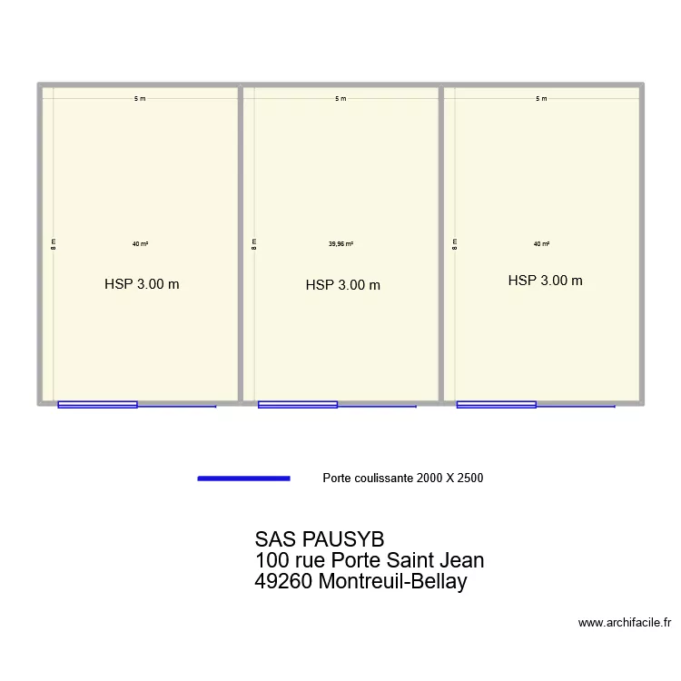 la porte saint Jean SAS PAUSYB. Plan de 3 et 120 m² la porte saint Jean SAS PAUSYB. Plan de 3 et 120 m²