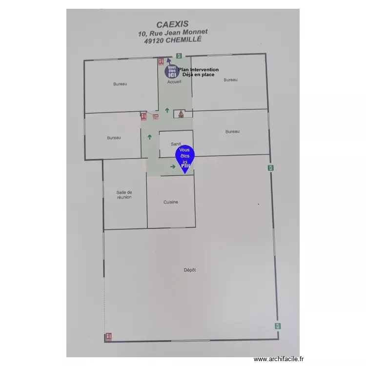 CAEXIS Chemill&eacute;. Plan de 