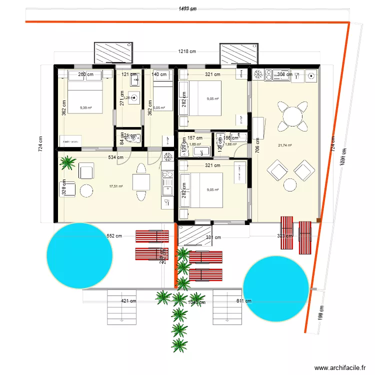 Popotte Steph 1/3. Plan de 10 pièces et 80 m² Popotte Steph 1/3. Plan de 10 pièces et 80 m²