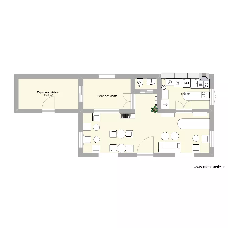 Le bar &agrave; chat de lulu. Plan de 