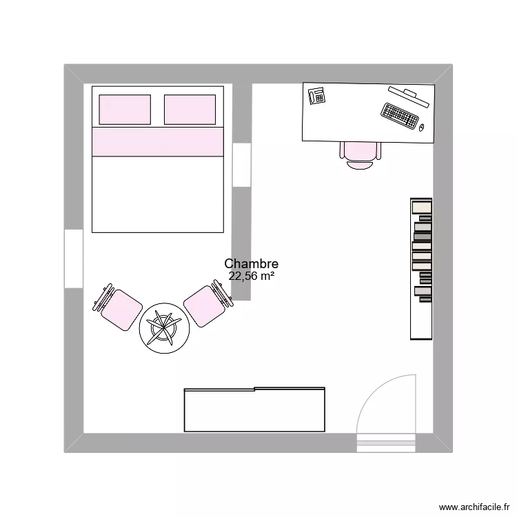 Chambre s. Plan de 