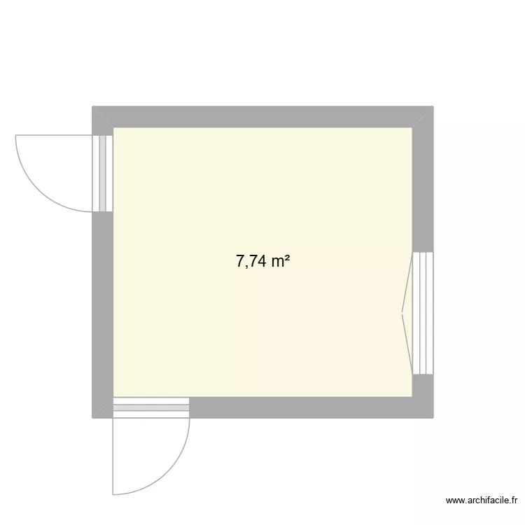 dulhsim. Plan de 1  et 8 m²