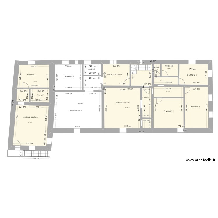 LES BRISSES PROJET  1 ETAGE. Plan de 0 pièce et 0 m2