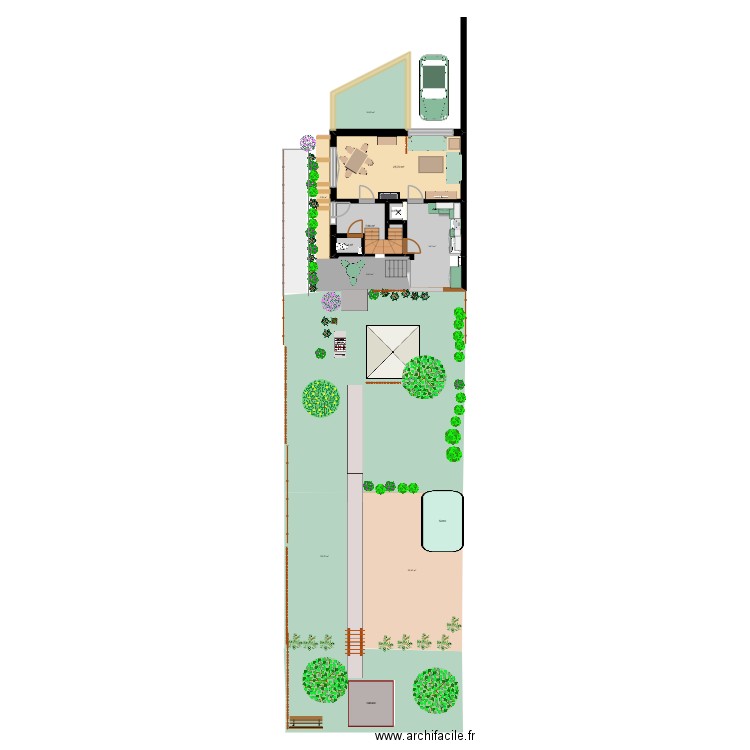 ensoleillement jardin 2. Plan de 4 pièces et 36 m2