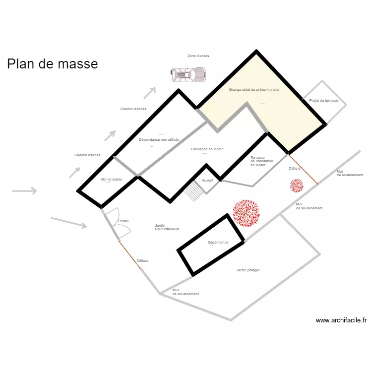Plan de masse. Plan de 