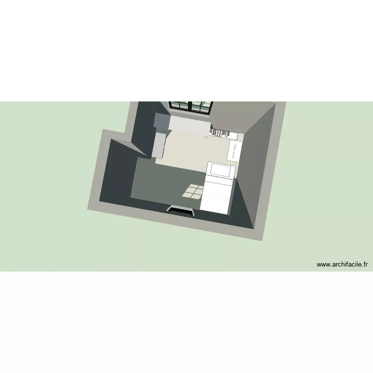 chambres des enfants. Plan de 1  et 11 m²