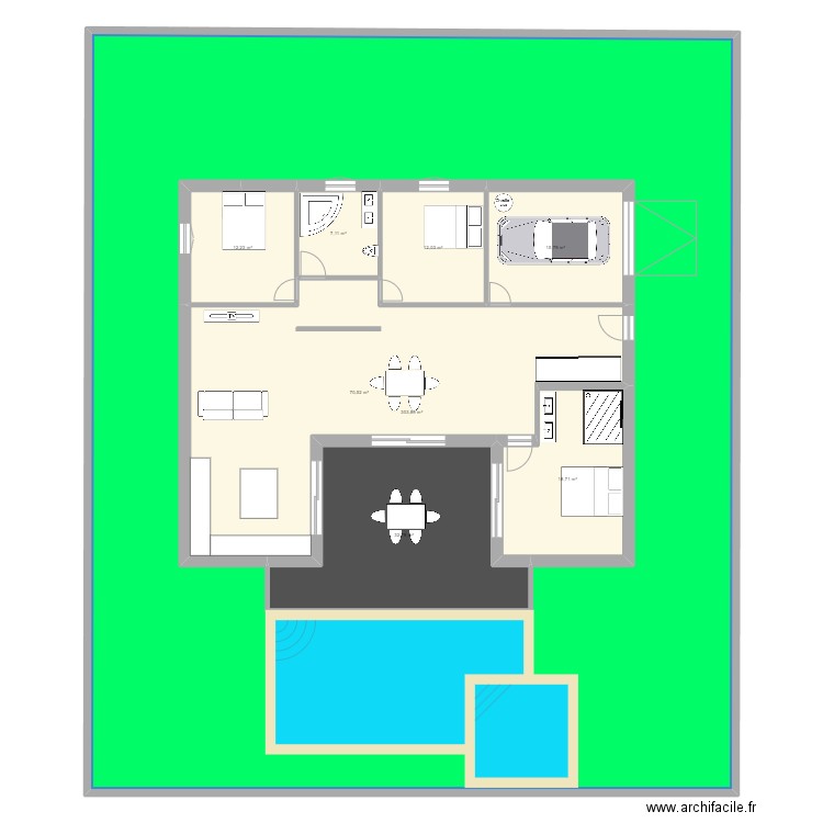 maison. Plan de 8 pièces et 668 m2