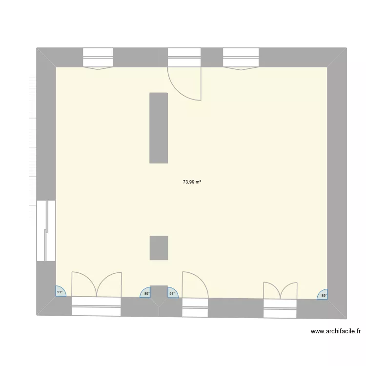 PLAN RDC. Plan de 1 et 74 m² PLAN RDC. Plan de 1 et 74 m²