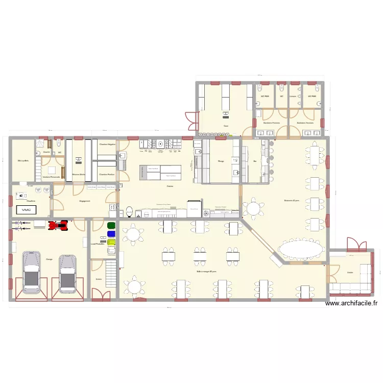 nouveau resto. Plan de 59  et 1400 m²