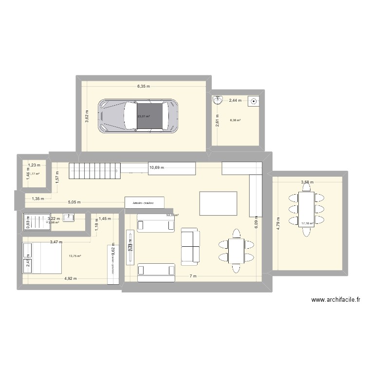 CHARLY ELYTIS V1. Plan de 7 pièces et 117 m2