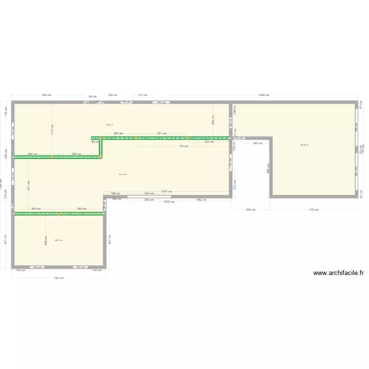 ALEX mur nu. Plan de 