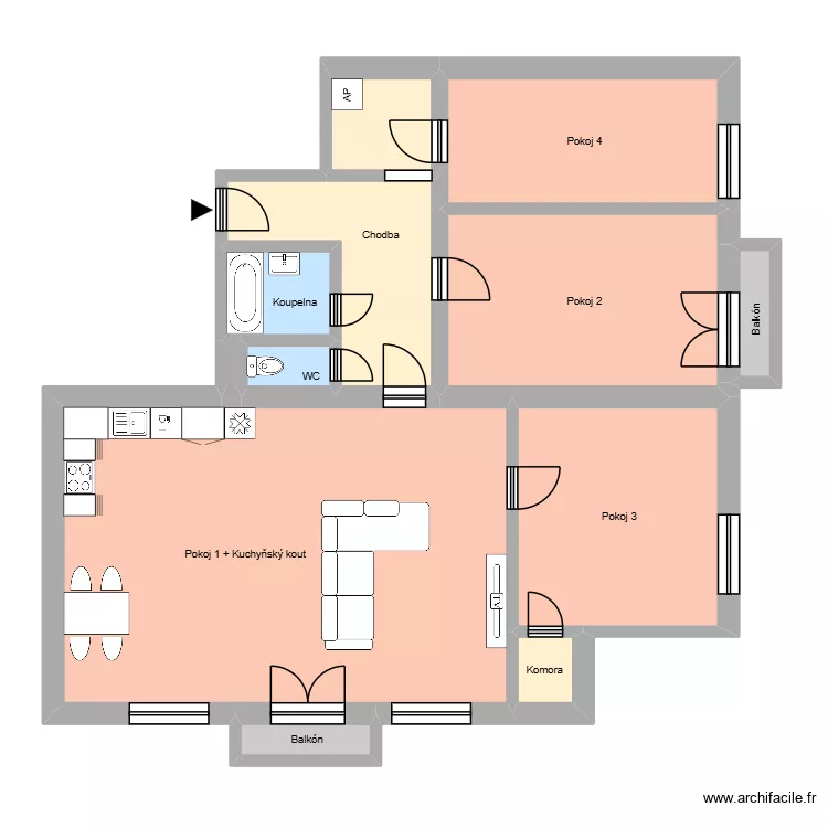 Jana Wericha 444, byt 15. Plan de 16 et 235 m² Jana Wericha 444, byt 15. Plan de 16 et 235 m²
