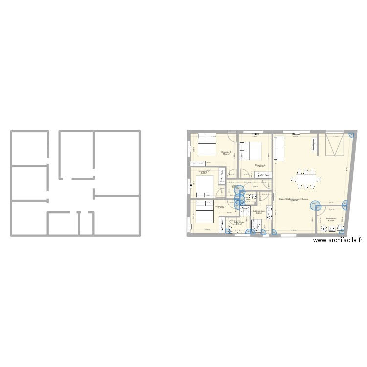 Plan porcieu aménagement 8bis. Plan de 11 pièces et 123 m2