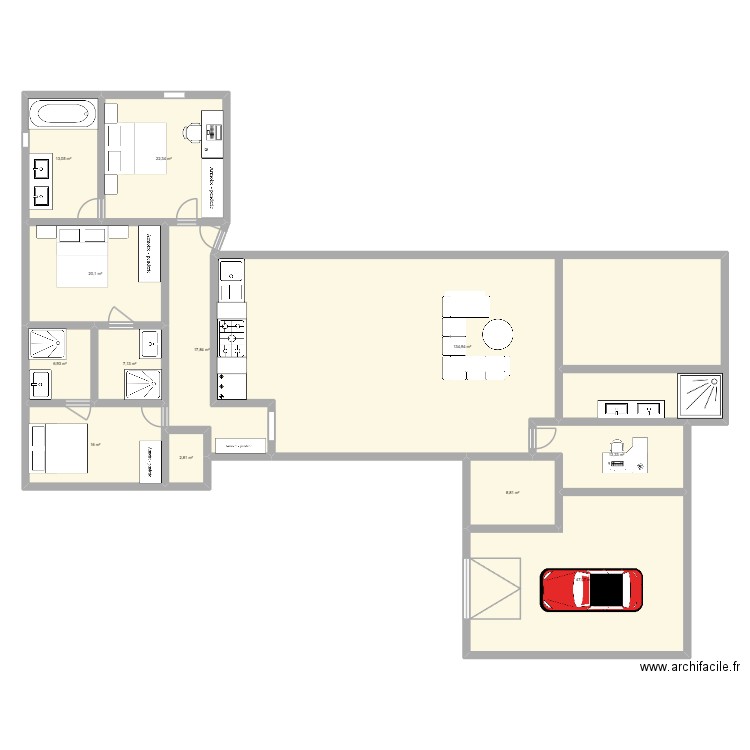 plan du cours. Plan de 12 pièces et 310 m2