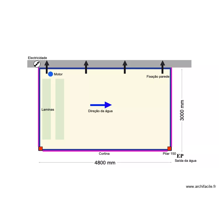 Jos&eacute; Gaspar. Plan de 1  et 14 m²
