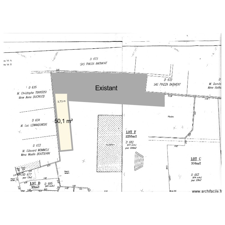 plan de situation. Plan de 2 pièces et 244 m2