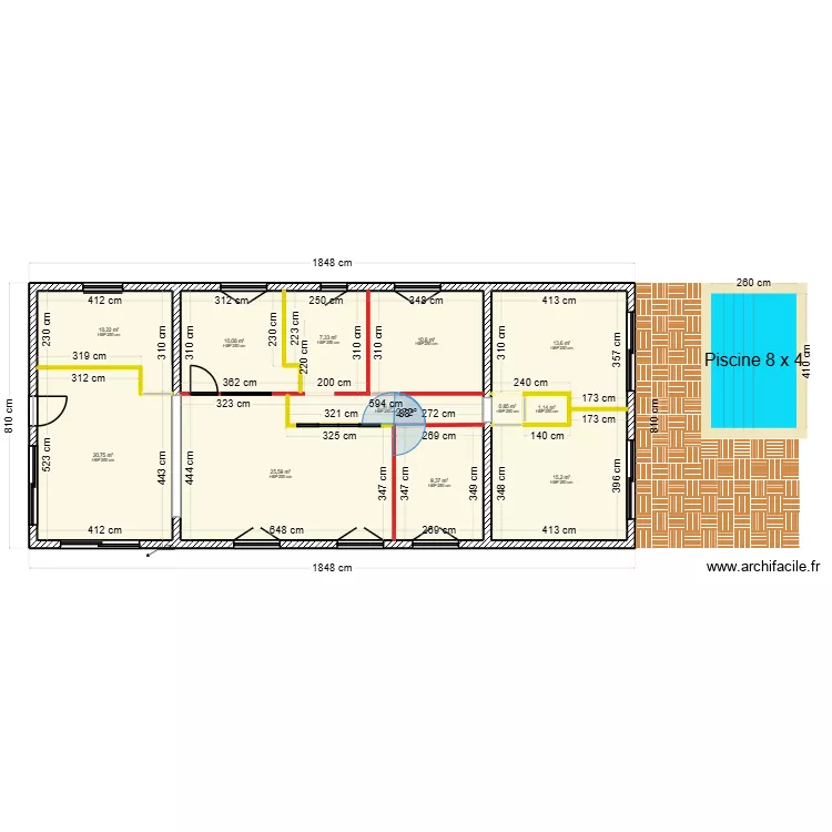 Ma maison Skethup. Plan de 12  et 130 m²
