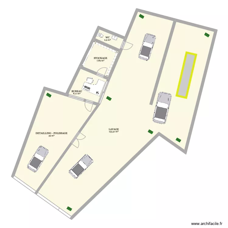 PLAN ARCHITECTURAL LAVAGE. Plan de 5 et 211 m² PLAN ARCHITECTURAL LAVAGE. Plan de 5 et 211 m²