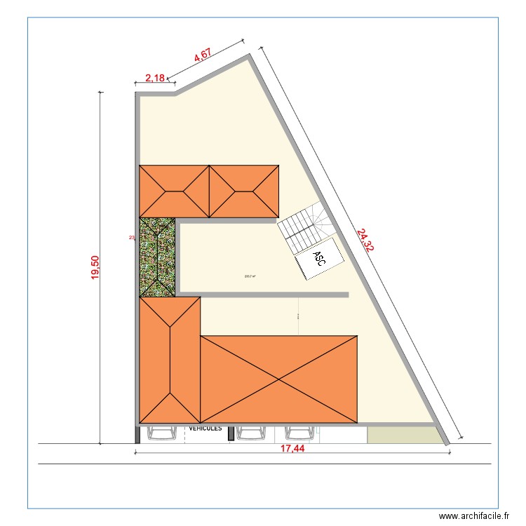 BIAGUI 4. Plan de 1 pièce et 234 m2