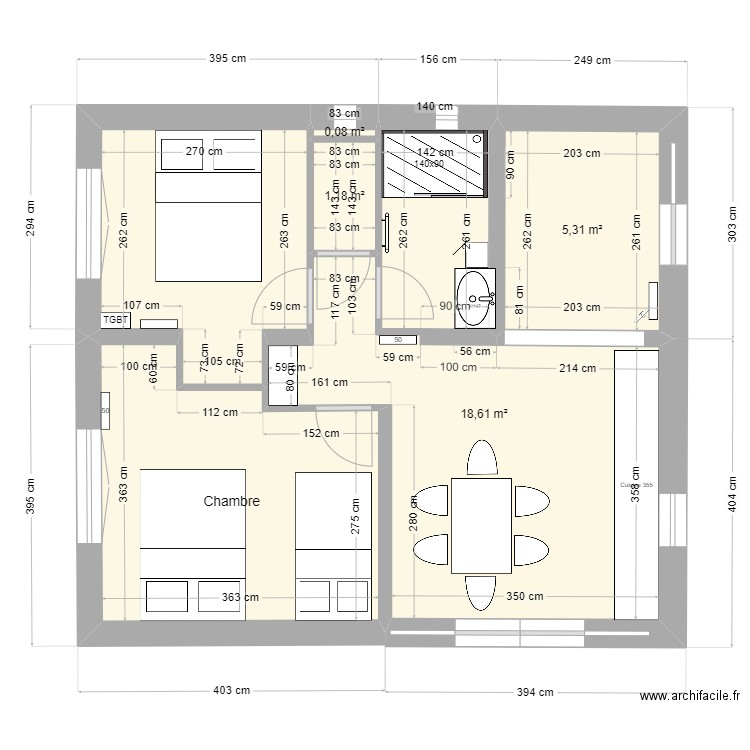 Maison Bains 140. Plan de 0 pièce et 0 m2