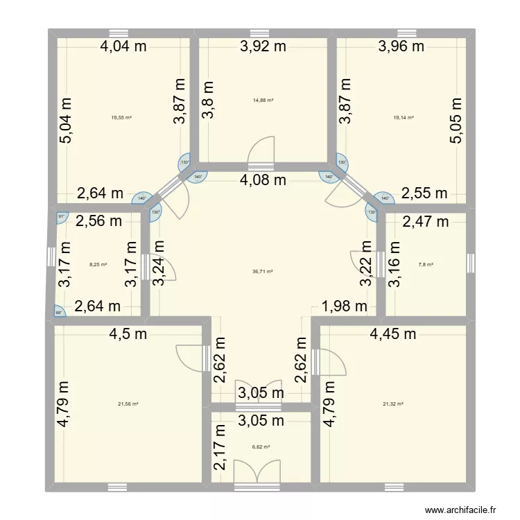 imran. Plan de 9  et 156 m²