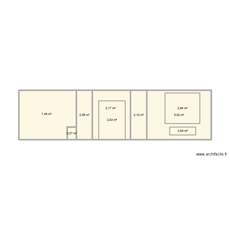 facade ouest. Plan de 9 pièces et 29 m2