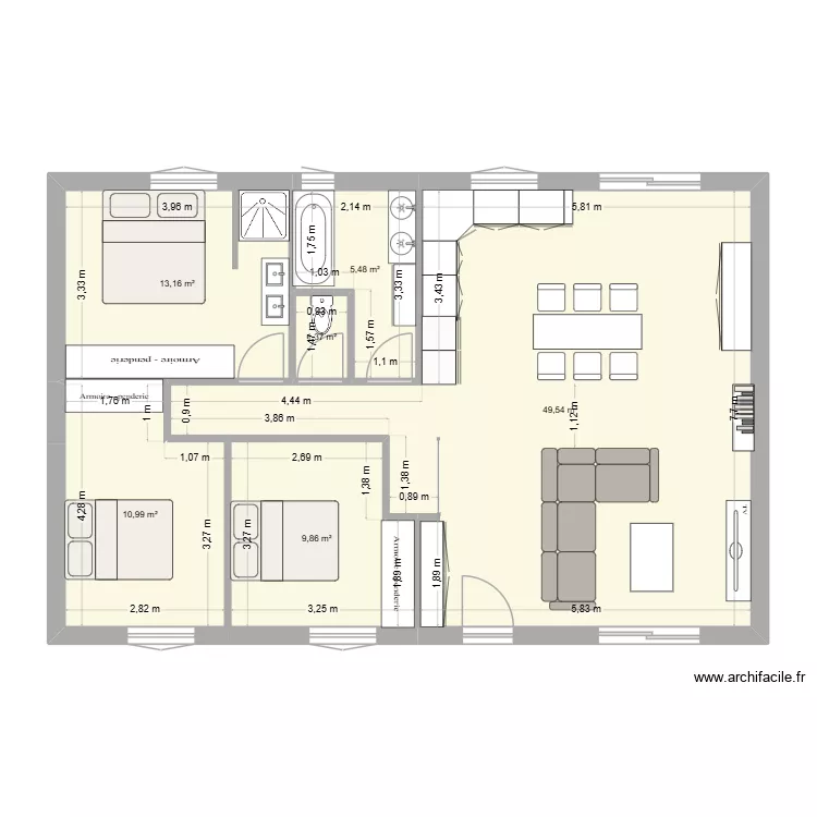 teste Lambesc 2. Plan de 6 Pièces et 90 m²