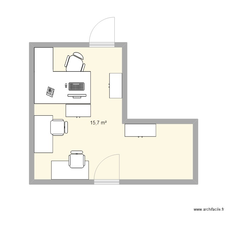 bureau. Plan de 0 pièce et 0 m2