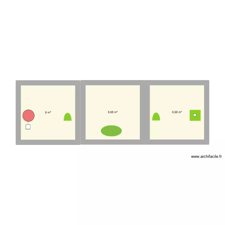 Stand EMS Courses de Strasbourg. Plan de 3  et 27 m²